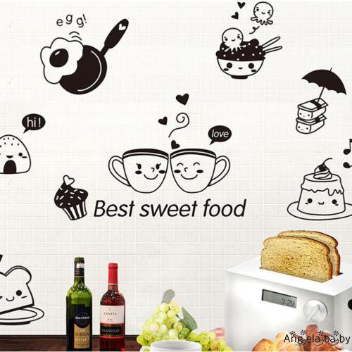 Aeb-new Cà Phê Cafe Trà Dán Tường Nghệ Thuật Vinyl Decal Nhà Bếp