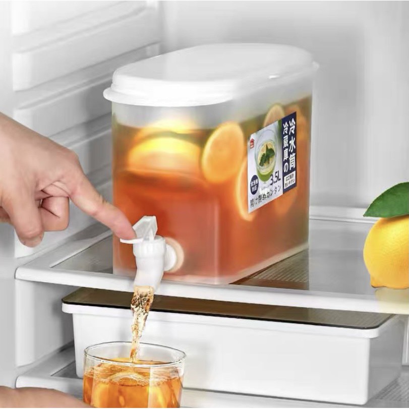 Bình nước có vòi, bình đựng nước để tủ lạnh cỡ lớn dung tích 3.5L bằng nhựa cao cấp hàng Việt Nhật