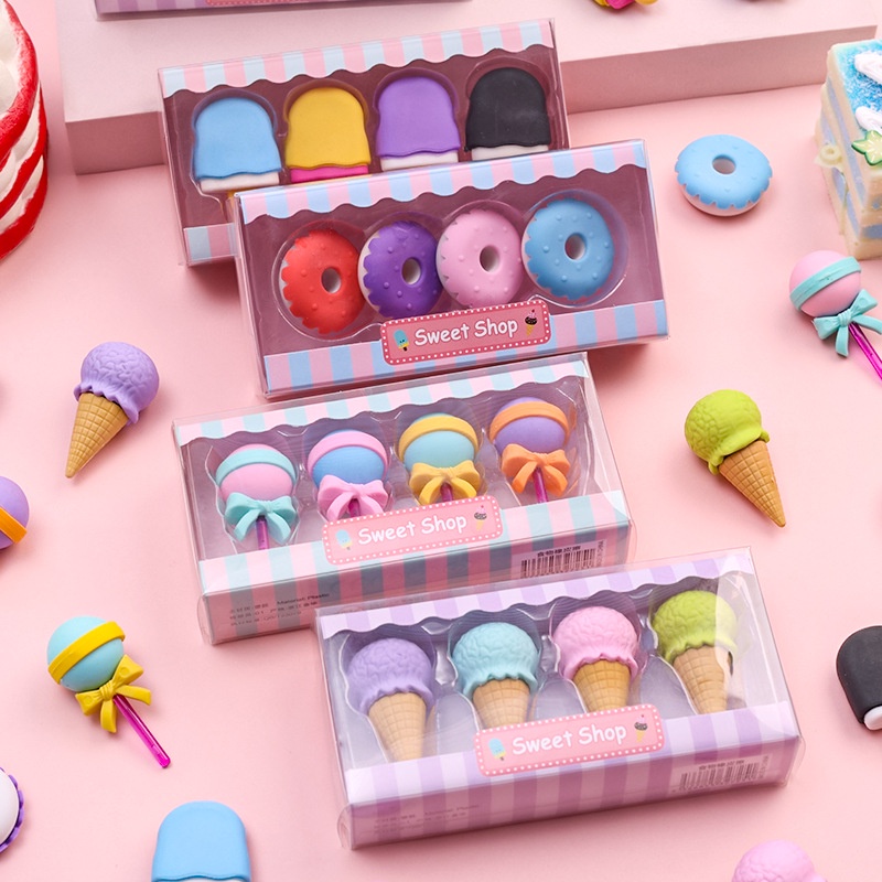 Gôm Tẩy Hình Bánh Donut Hoạt Hình Sáng Tạo