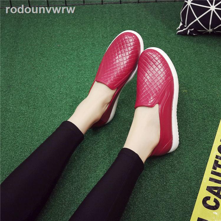 ⊕ ✗ ○✣Giày chống thấm nước ủng đi mưa nữ ống cạn miệng ngắn người lớn đôi làm nhà bếp cộng với nhung triều cao su