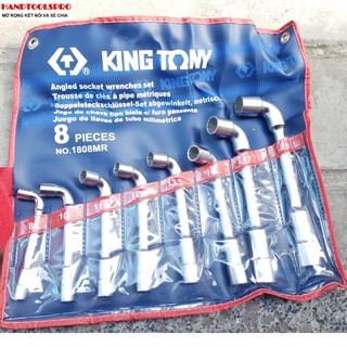 8-19mm bộ ống tuýp 8 cái hệ mét kingtony 1808mr