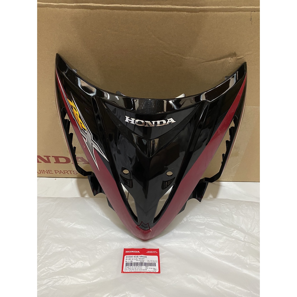 Bộ mặt nạ trước HONDA WAVE RSX100 năm 22008 màu Đỏ đen. R-315P 64300KVRV60ZB
