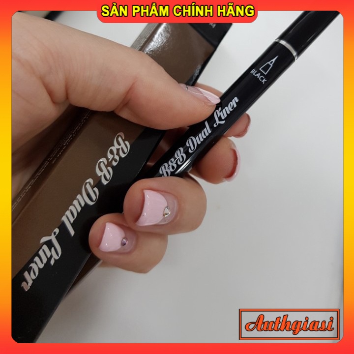 [2 TRONG 1] Dạ kẻ mắt NÂU và ĐEN 2 ĐẦU Berrisom Black & Brown Dual Liner siêu mảnh chống trôi | BigBuy360 - bigbuy360.vn