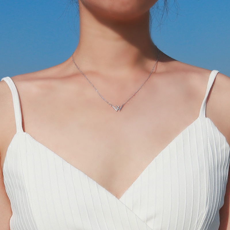 Vòng cổ nữ hình chữ V đơn giản thời trang Vòng cổ xương đòn nâng cao