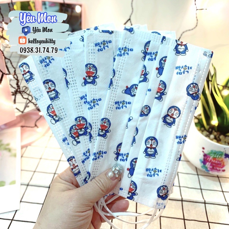 GÓI 5 KHẨU TRANG HELLO KITTY DORAEMON | BigBuy360 - bigbuy360.vn