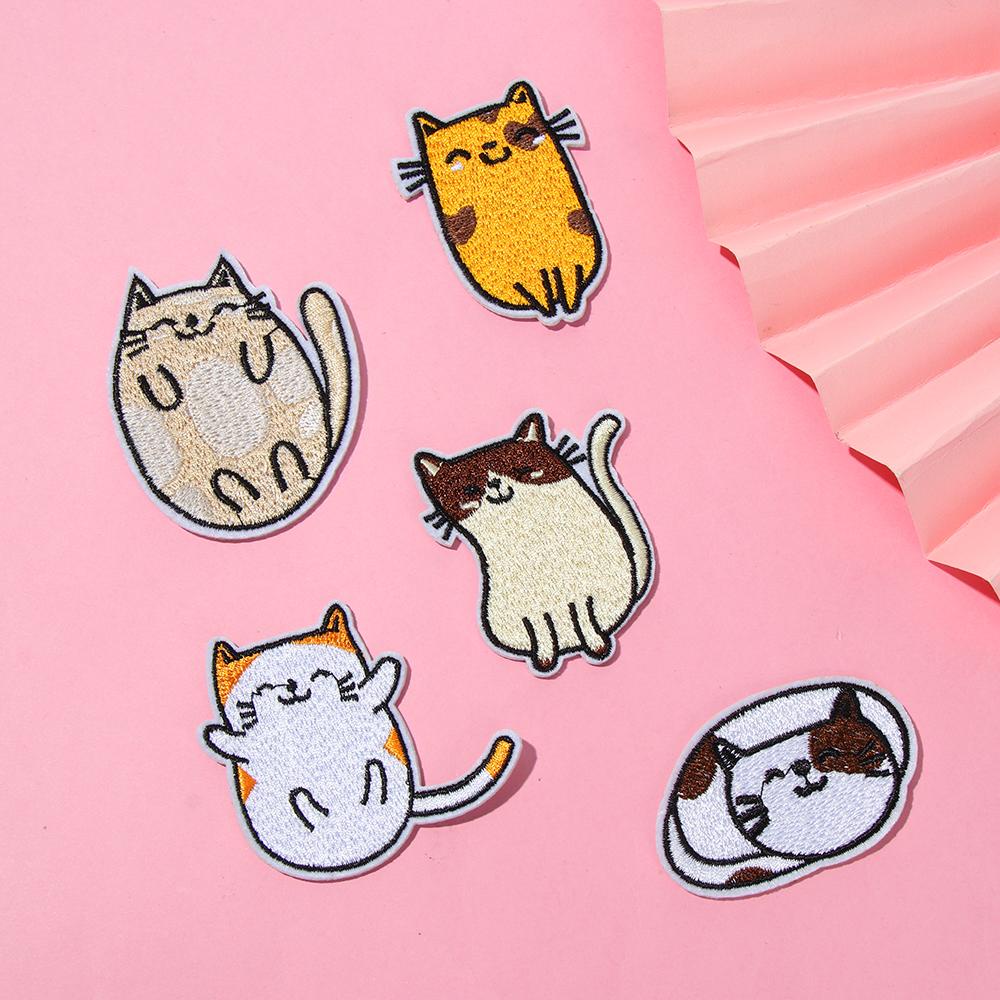WATTLE Sticker Ủi Thêu Hình Mèo Mới