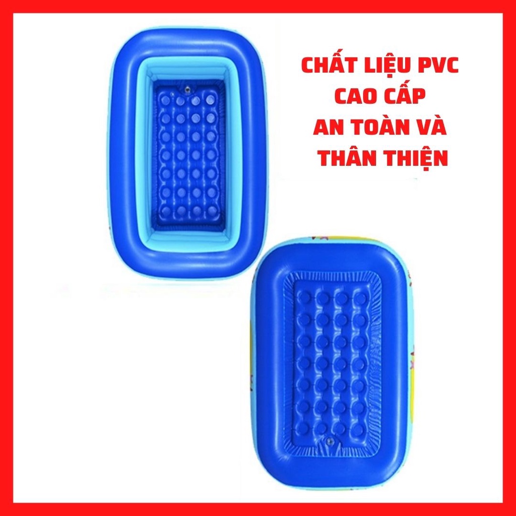 Bể bơi thành cao cho bé 3 tầng hồ phao trẻ em bơm hơi tại nhà chống trượt bền bỉ an toàn cho bé smartlife.86