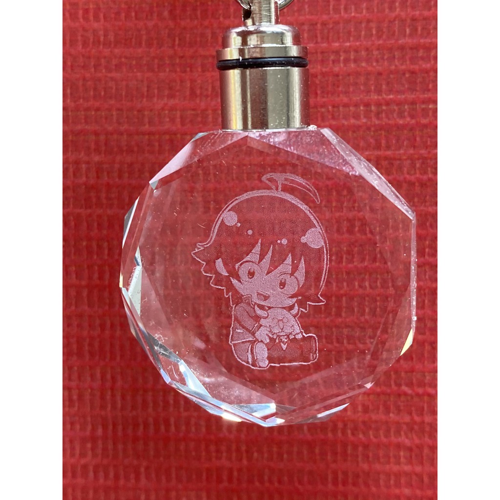 Móc khóa phát sáng IRUMA GIÁ ĐÁO Mairimashita! Iruma-kun thủy tinh pha lê anime chibi xinh xắn dễ thương