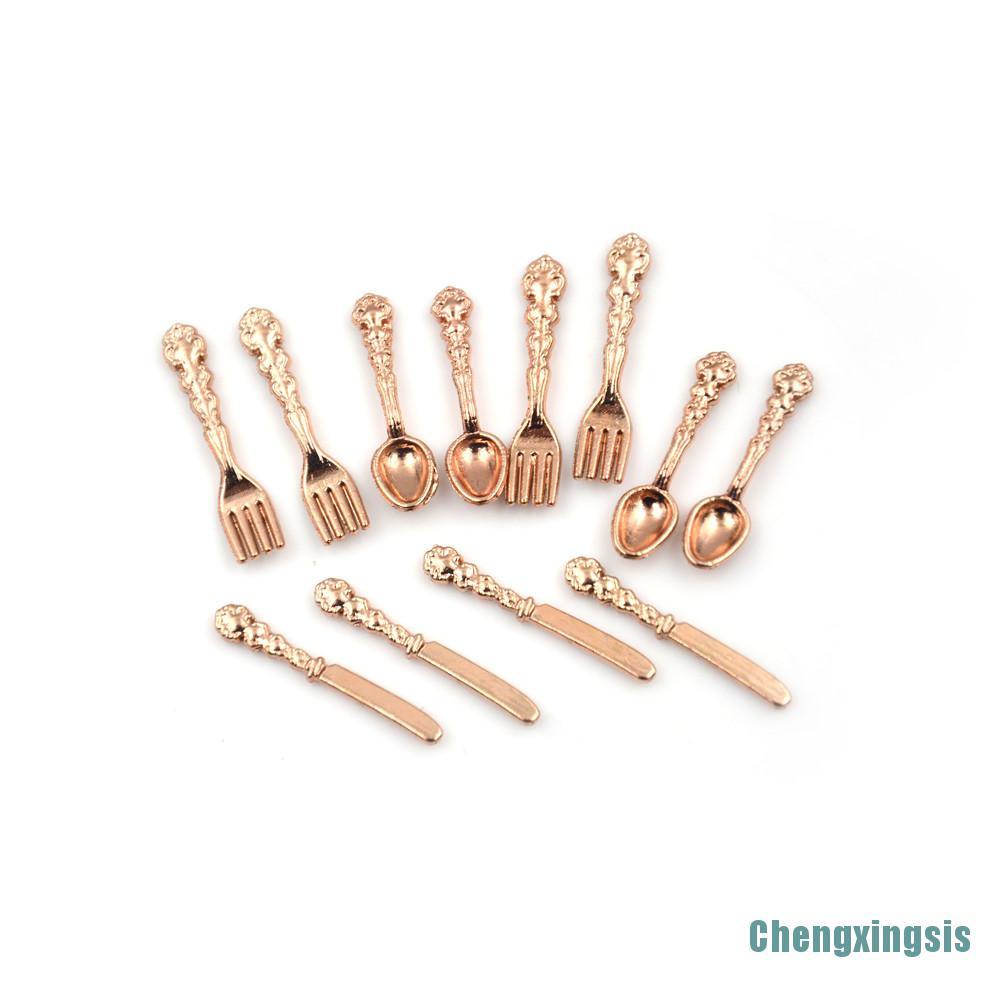 Bộ 12 Mô Hình Dao Trang Trí Nhà Bếp Tỉ Lệ 1: 12