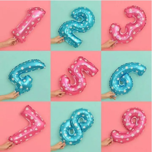 BÓNG NHÔM SỐ SIZE 40CM trang trí sinh nhật, sự kiện number balloon for party