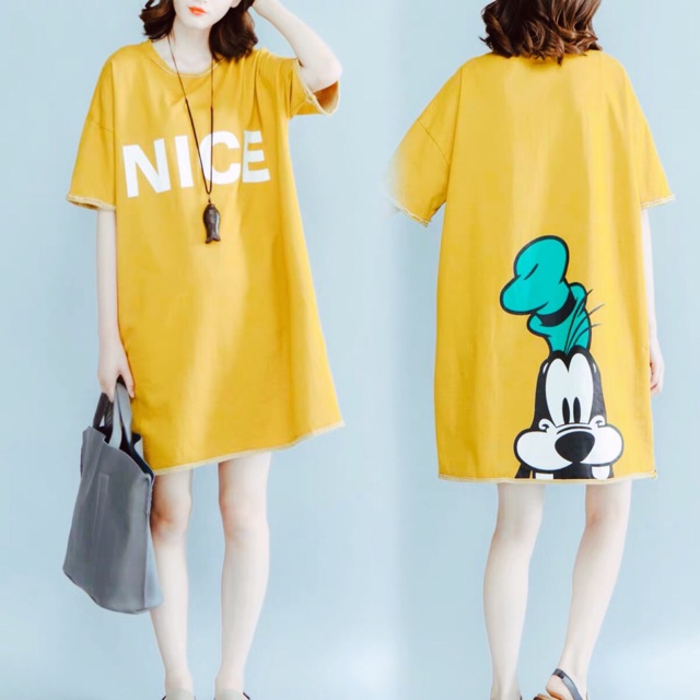 Váy thun cotton Chữ Nice 2 màu