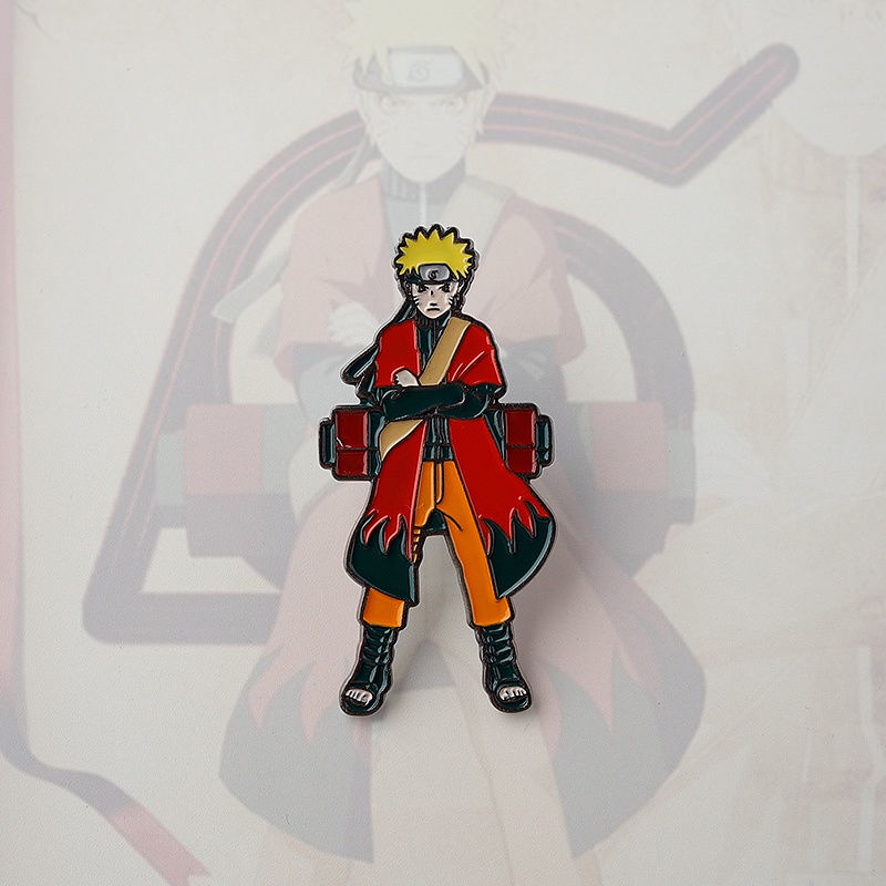 Huy Hiệu Cài Áo Kim Loại Hình Nhân Vật Uzumaki Naruto