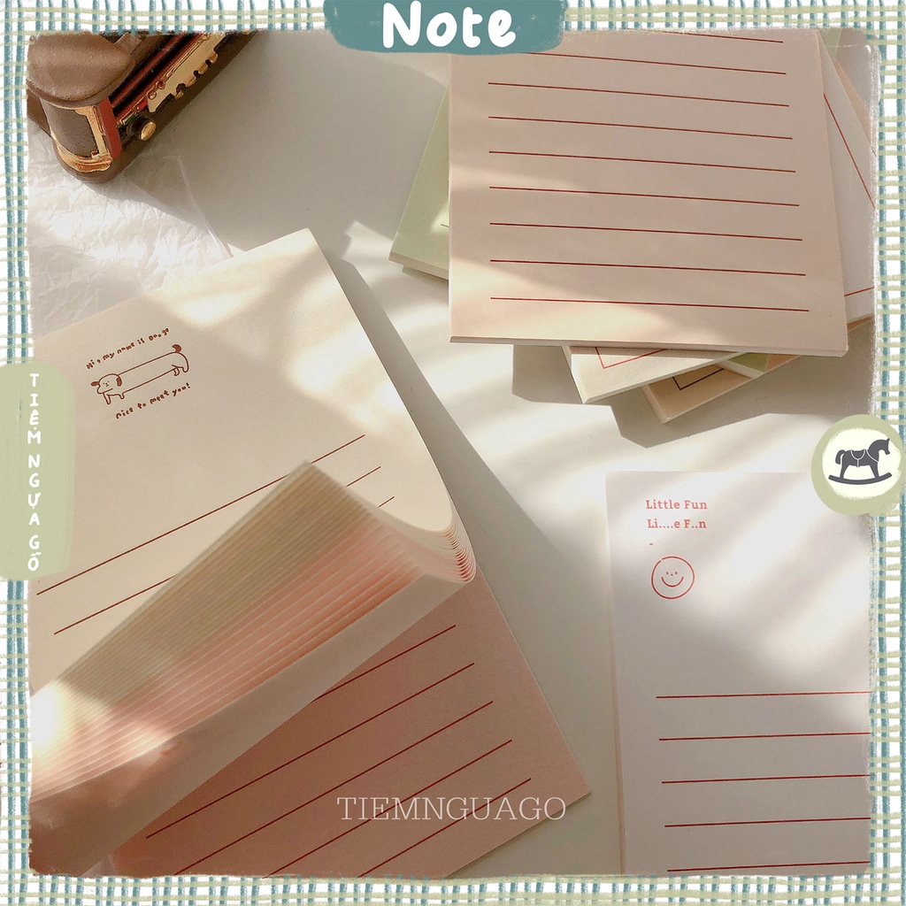 Tập 30 Note Basic Kiểu Hàn A6 Trang Trí Tường, Ảnh Ghi Chú, Decor, Sổ Tay, Planner, Bullet Journal - Tiệm Ngựa Gỗ