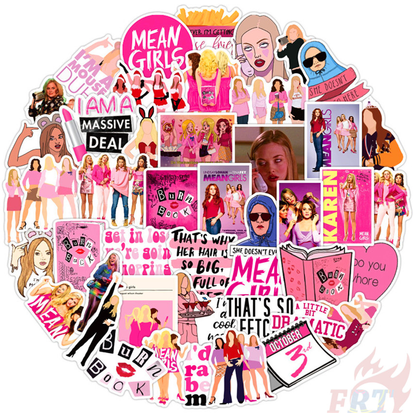 Bộ 50 Miếng Dán Họa Tiết Mean Girls Series 03 Thời Trang Chống Thấm Nước