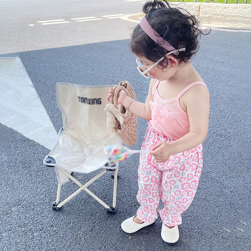 Se7en Bộ Áo Sơ Mi Sát Nách Màu Đất + Quần In Hoa Mùa Hè Hàn Quốc Cho Bé Gái