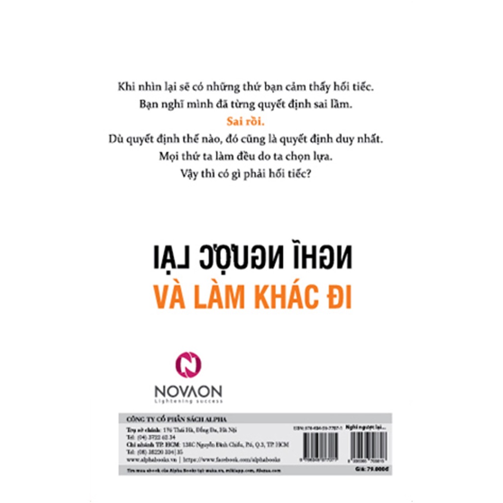 Sách - Nghĩ ngược lại và làm khác đi