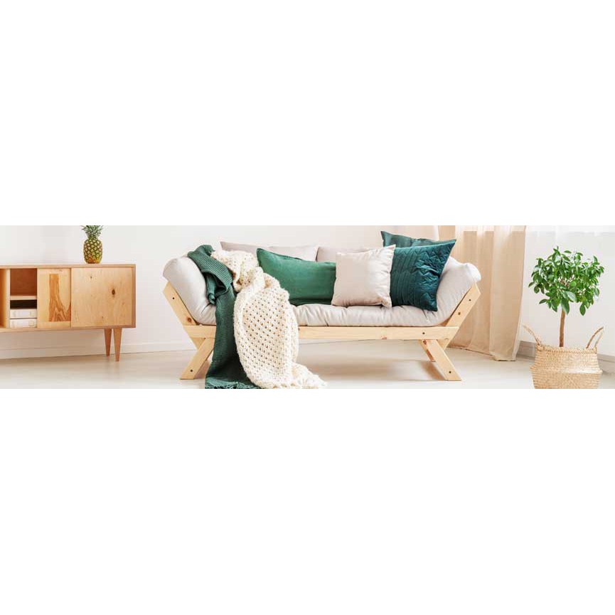 Ghế Sofa Simple, Gỗ thông tự nhiên, Vân gỗ đẹp, Kiểu dáng đơn giản, 2 tư thế, tiện nghi bất ngờ