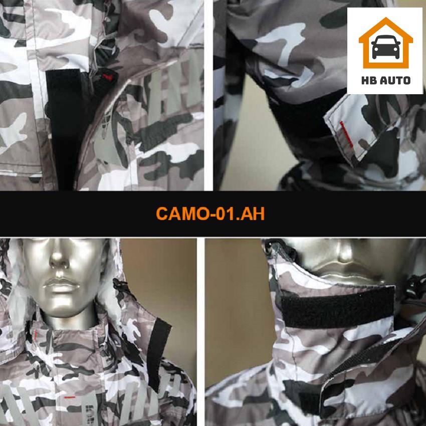 Áo Mưa Bộ Givi Camouflage Rainsuit 01 Grey CAM01AH-G