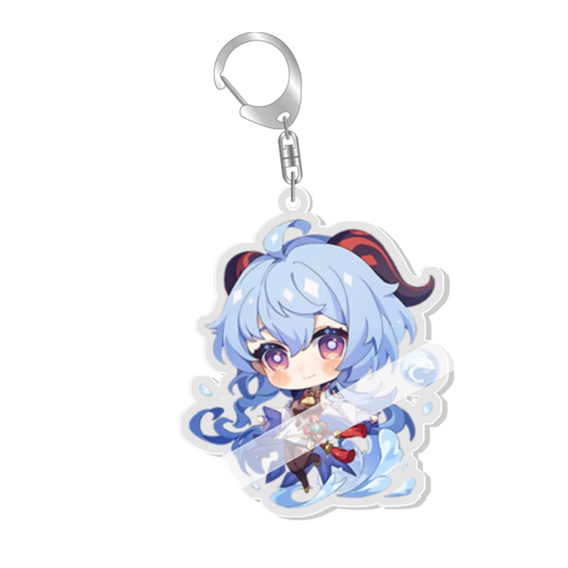 Móc Khóa Nhựa Acrylic Hai Mặt Hóa Trang Nhân Vật Kaedehara Kazuha