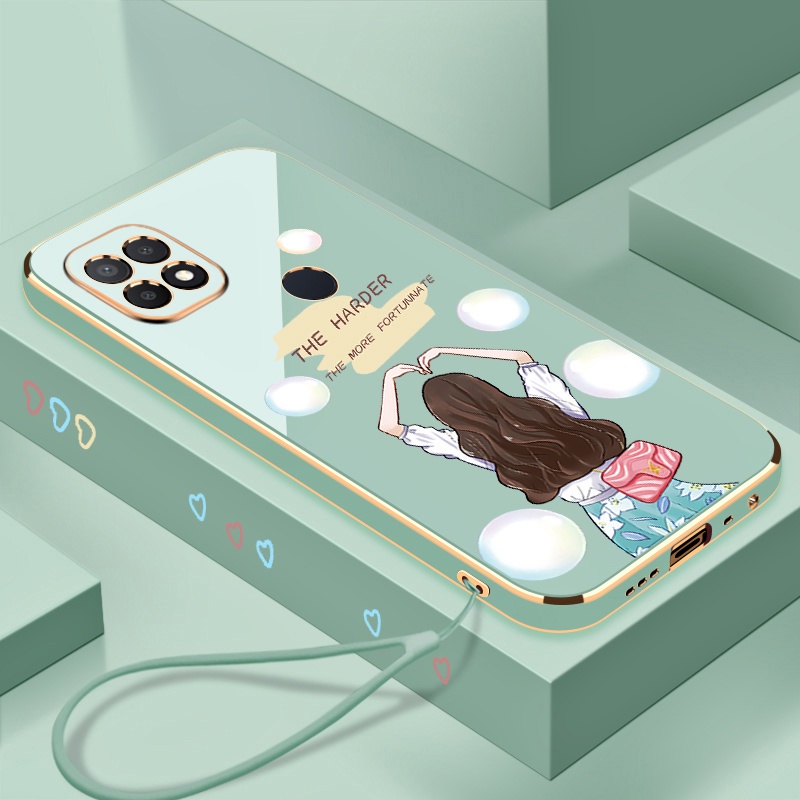 Ốp Lưng Chất Liệu silicone Họa Tiết Hoạt Hình Có Dây Cho oppo a15 a15s
