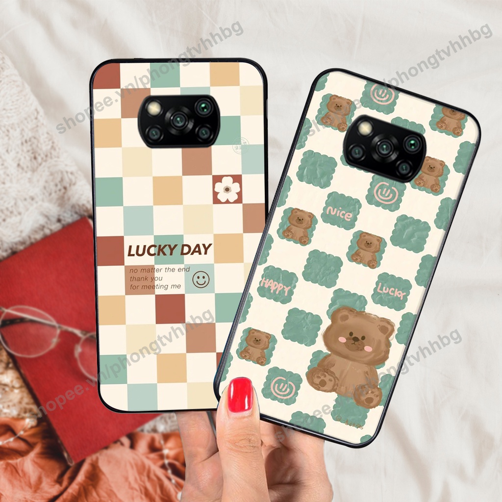 Ốp lưng Xiaomi Poco X3 / Poco X3 Pro in mẫu gấu bo viền , smile mặt cười cực cute đẹp