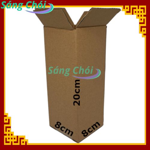 [8 x 8 x 20 cm] 10 Hộp Giấy Carton Đóng Gói Hàng Cao Cấp Dày Sóng B 3 Lớp Thùng Giấy Gói Hàng - 8x8x20 8x8x20cm