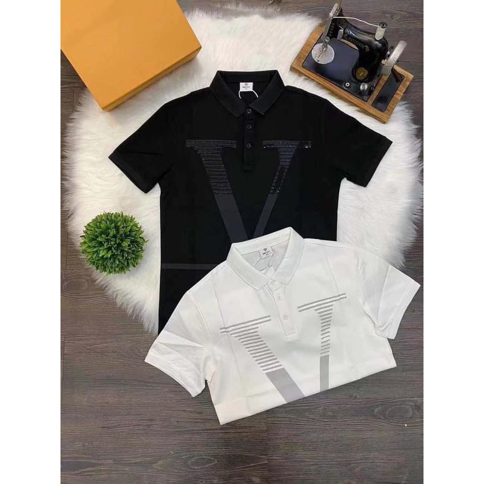 Áo Thun Nam Tay Ngắn Cổ Bẻ 🔰 Hàng In Thêu Đẹp | BigBuy360 - bigbuy360.vn