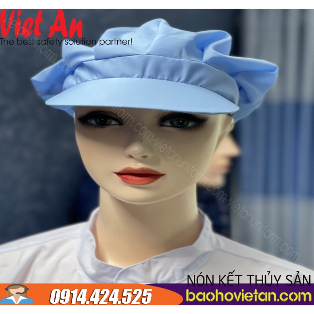 ☘Nón vải lưới trùm tóc công nhân thực phẩm - Mũ trùm tóc y tế, bảo hộ màu xanh - xưởng sản xuất.