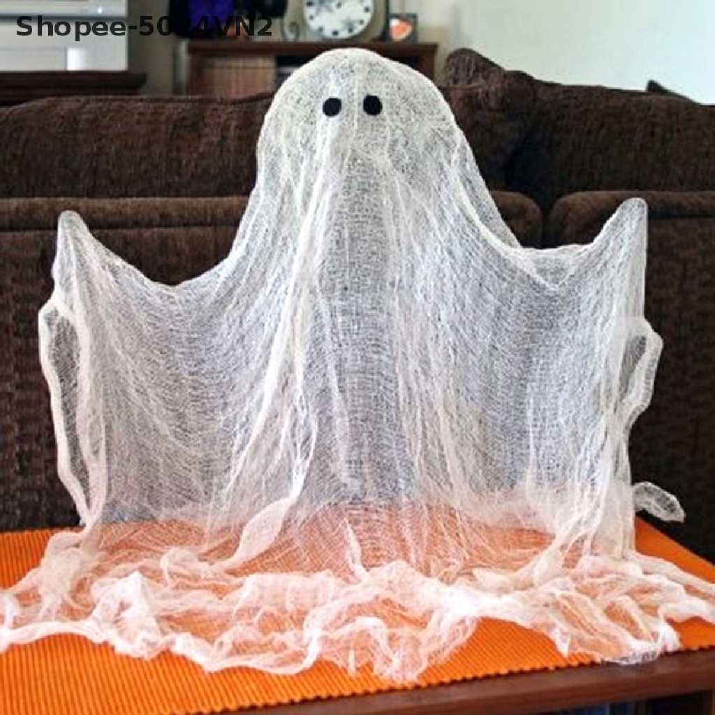 [Mới &amp; Halloween] Vải Gạc Siêu Kích Thước Màu Xám Đen Trắng Trang Trí Tiệc Halloween .