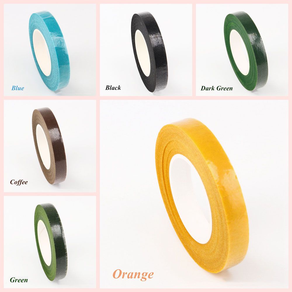 ROW 1PC Wrinkle Paper Florist Floral Stem Tape Durable Artificial Flower Wrap Floriculture Craft Accessories New DIY Floristry Decoration Corsages Buttonhole/Multicolor