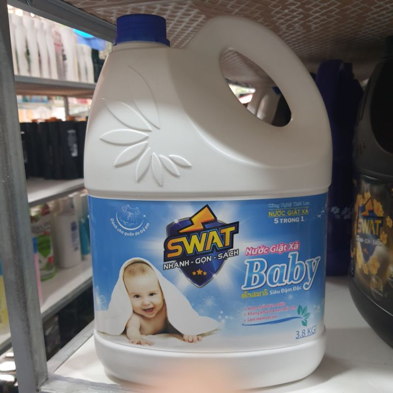 Nước giặt xả 5 in 1- dành cho em bé -SWAT Baby 3,8kg