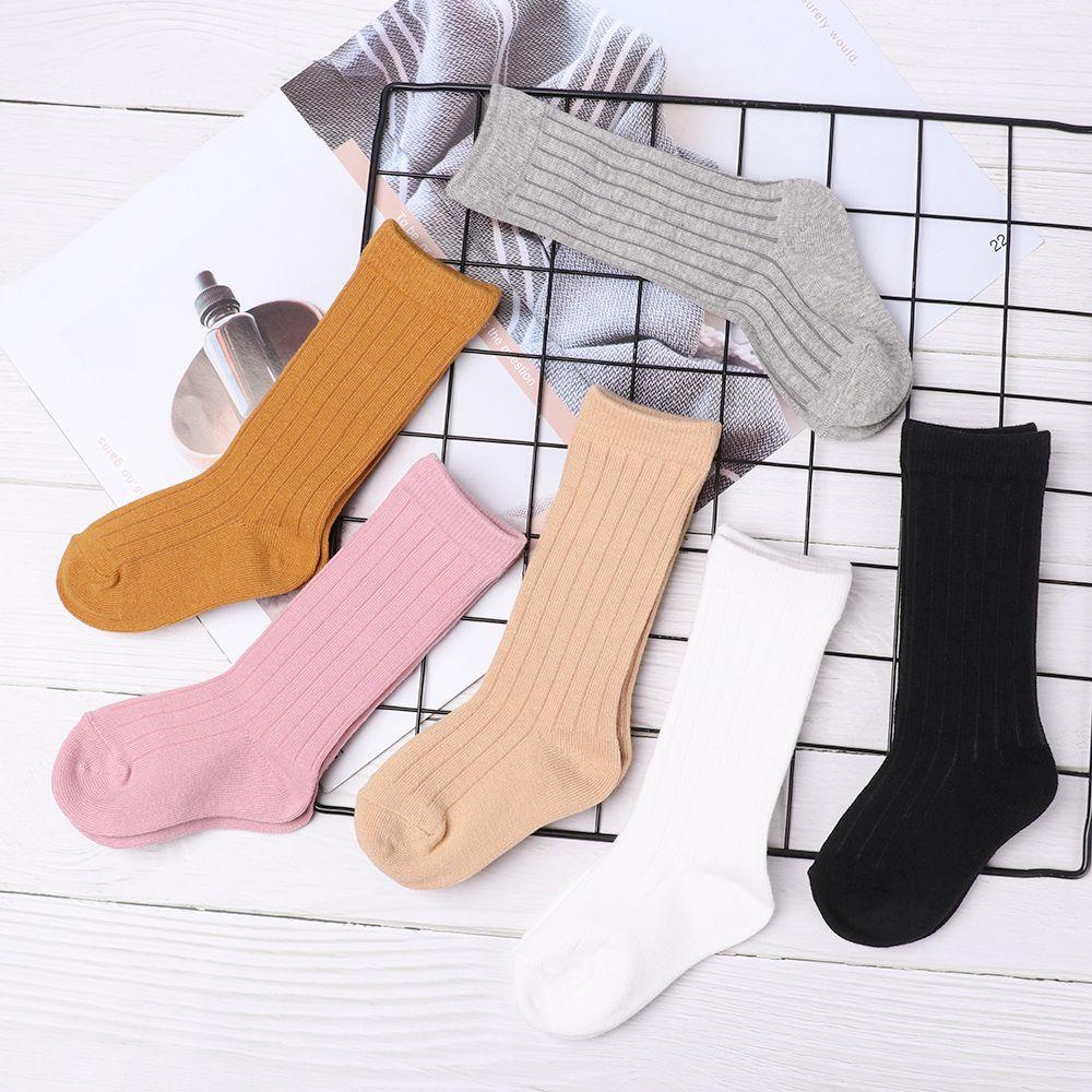Vớ Cotton Dài Màu Kẹo Ngọt MIHAN1 Dành Cho Bé