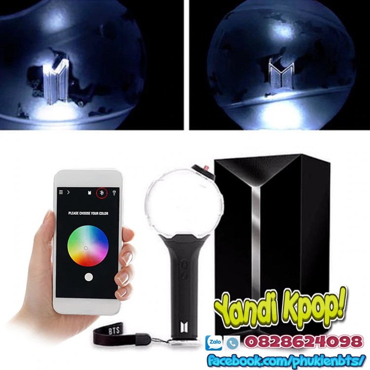 Đèn cổ vũ ARMY Bomb Lightstick BTS Official Ver 3, Kết Nối Bluetooth, Đổi Màu