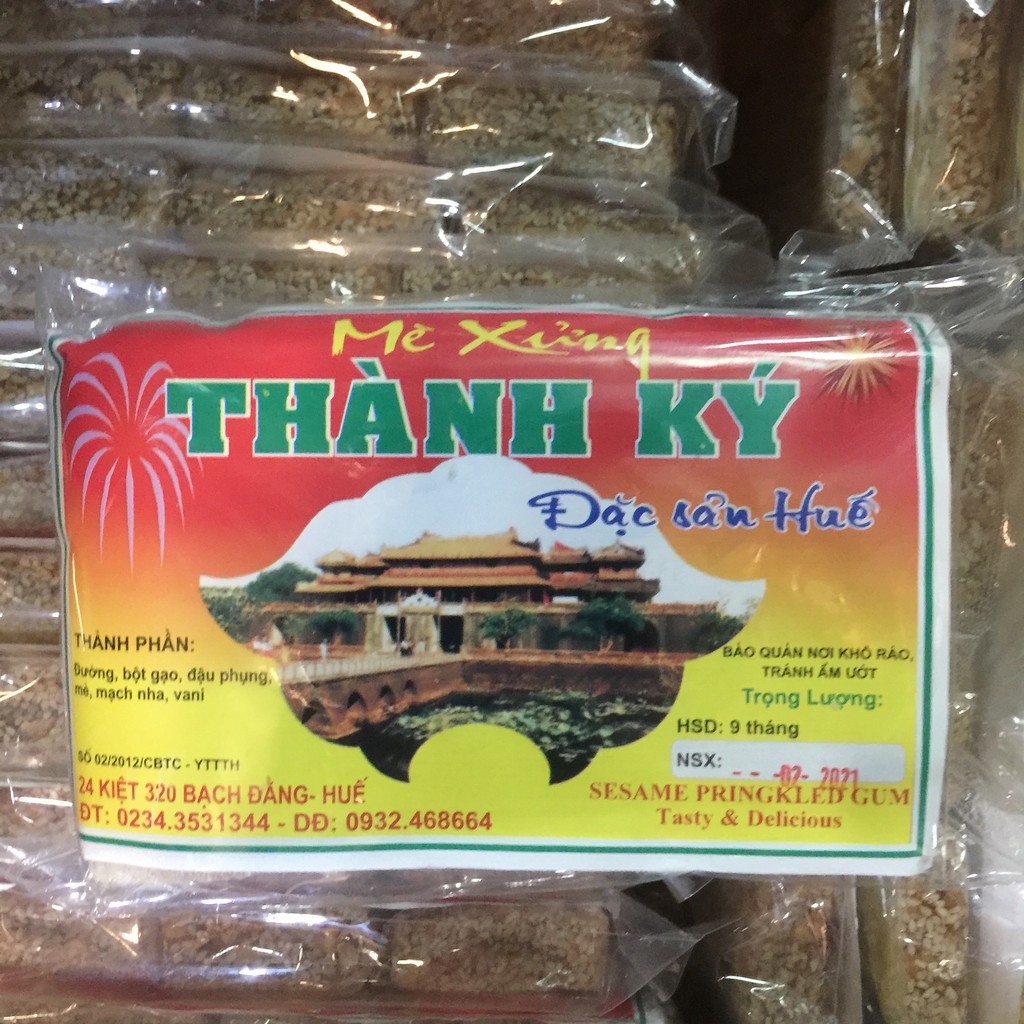 Mè xửng giòn Thành Ký đặc biệt gói lớn date luôn mới - Đặc sản Huế