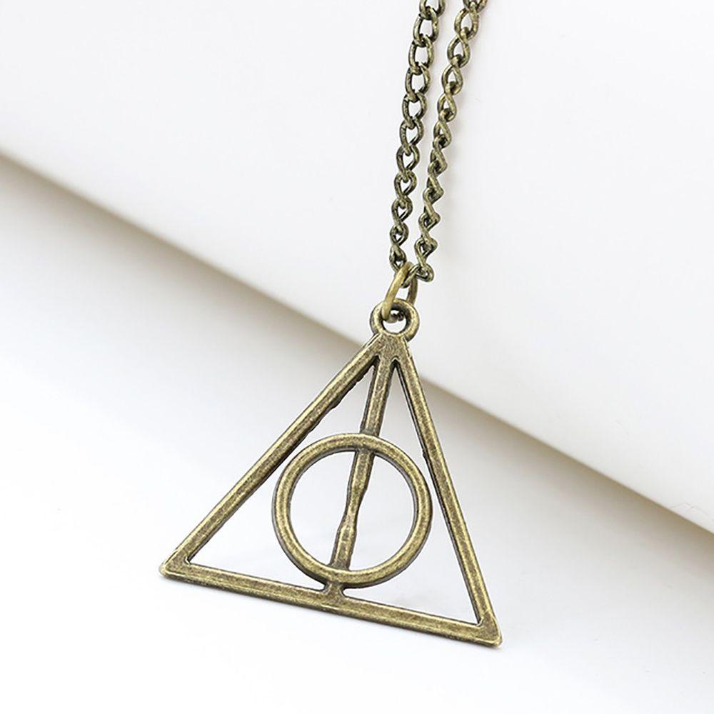 BACK2LIFE Vòng cổ Mặt Phim Deathly Hallows Phong Cách Cổ Điển Cho Nam Và Nữ
