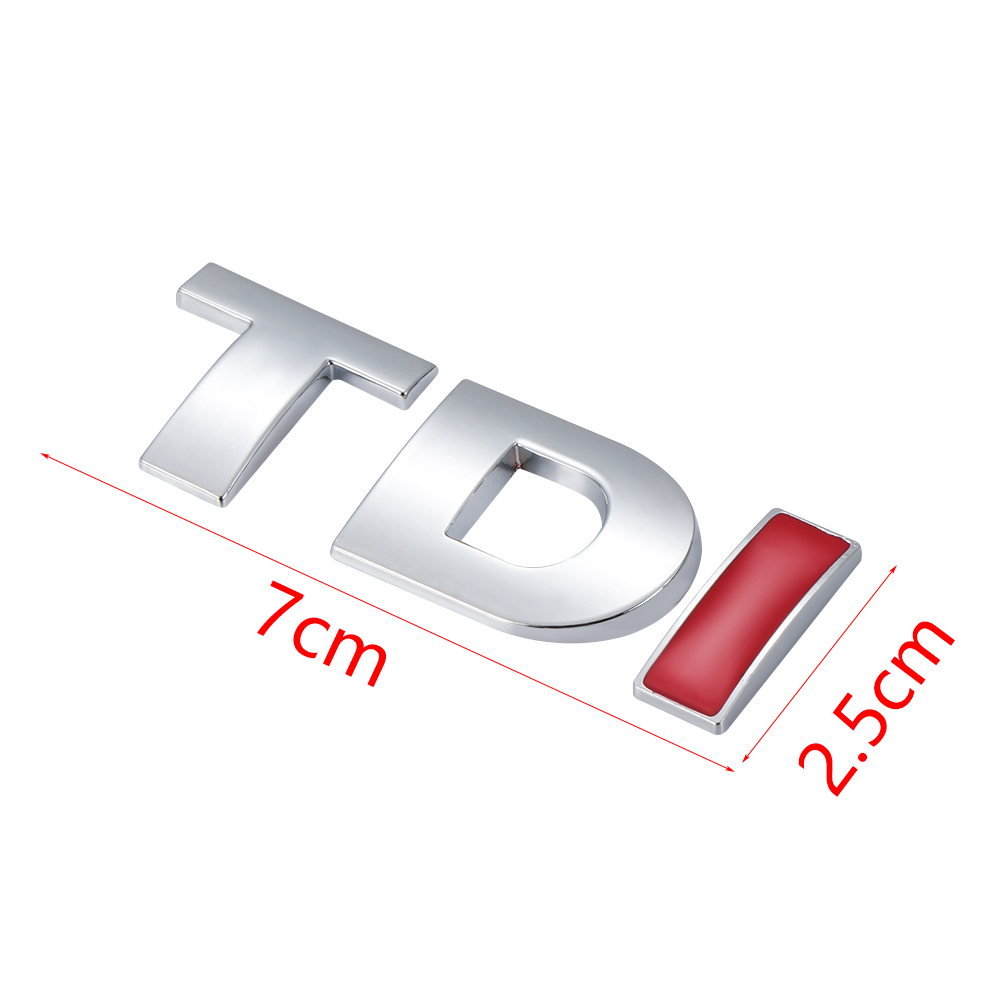 Miếng Dán Trang Trí Xe Hơi Hình Logo 3d Bằng Cờ Rôm Tdi