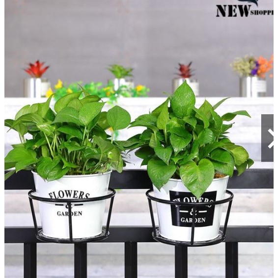 Giỏ treo chậu hoa ban công, chậu trồng hoa bằng kim loại sơn tĩnh điện chống gỉ, trang trí đẹp