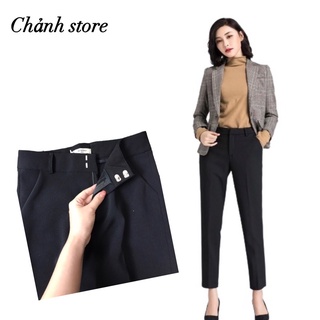 Quần tây nữ / quần âu nữ công sở B-S-K cạp cao tôn dáng, chât vải trượt thái CAO CẤP
