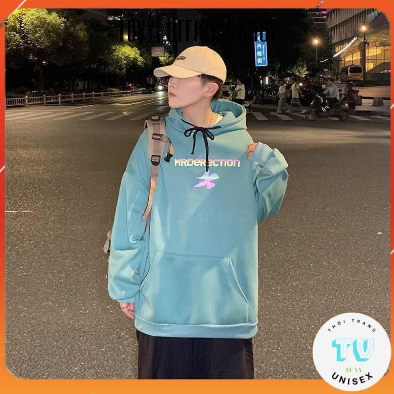 Áo Hoodie Nỉ Nam Nữ From Rộng Unisex In Dạ Quang Phát Sáng Cực Hot Chất Nỉ Ngoại Dày Dặn (mrderection)