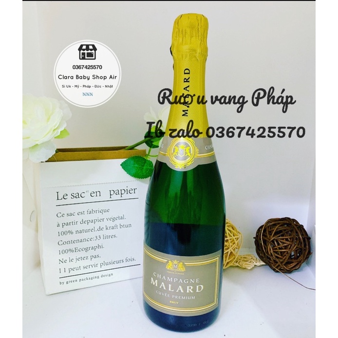 (Air ✈️) Vang Champagne Malard của Pháp