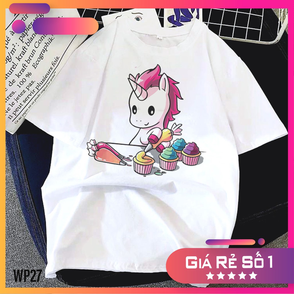 Áo thun unisex Unicorn làm bánh độc quyền_Form đẹp vải co dãn tốt cực mịn mát