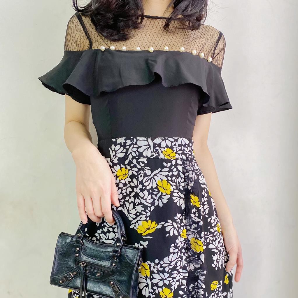 Váy xòe nữ - Áo nữ hoa bèo đính ngọc hàng thiết kế trẻ trung phù hợp đi chơi, đi làm chất vải mát mẻ | BigBuy360 - bigbuy360.vn