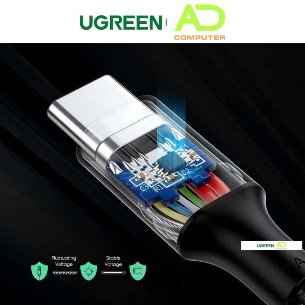 Cáp sạc nhanh USB Type C PD hỗ trợ 100W UGREEN US316 US334
