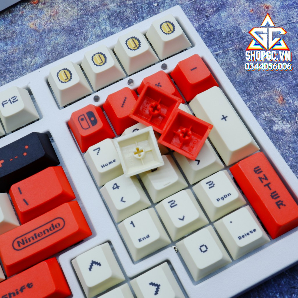 Keycap MARIO ĐỎ 2021 120 nút Nhựa PBT
