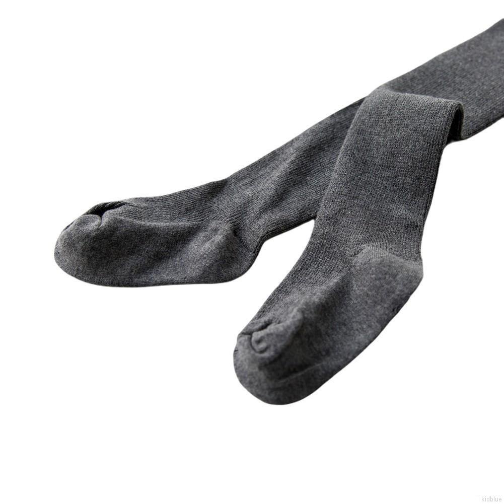 Quần legging dệt kim mềm mại màu trơn chống trượt giữ ấm mùa đông cho bé gái