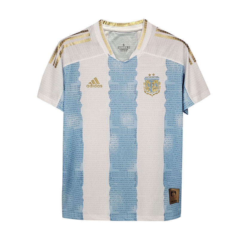 Đồng Xu Kỷ Niệm Năm 2021 Argentina Màu Trắng Xanh Dương Size S-XXL