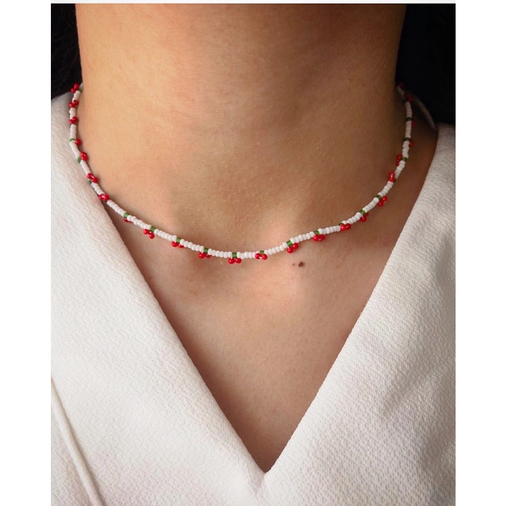 Vòng cổ cherry hạt cườm