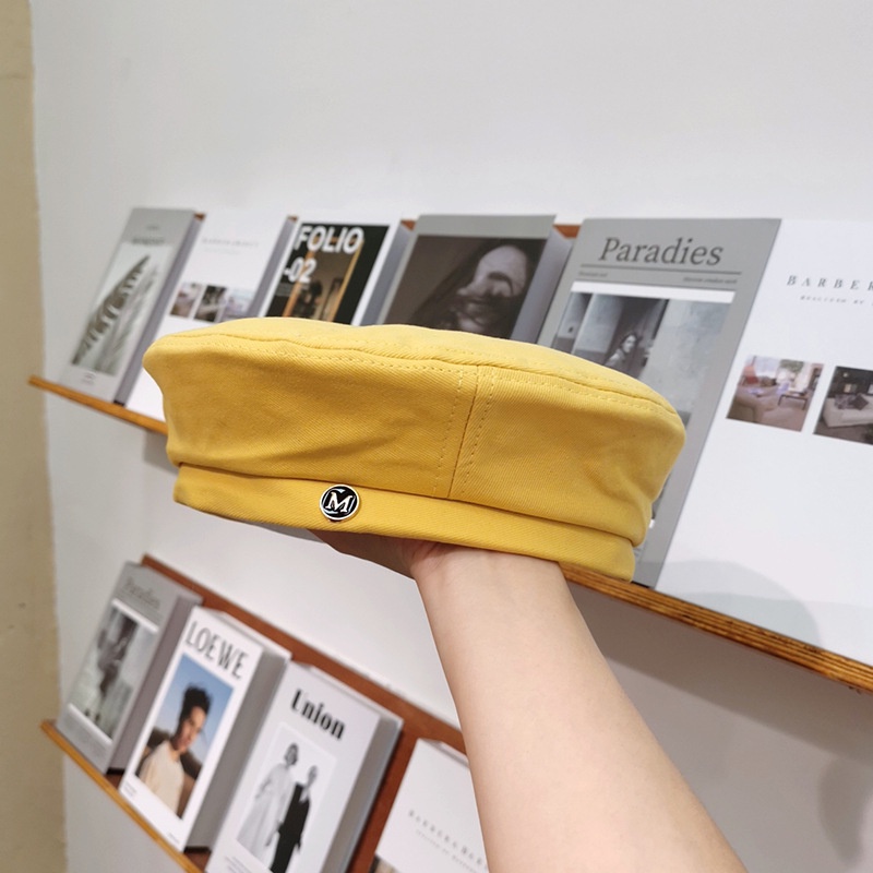 Mũ beret Màu Đen Phong Cách Thời Trang retro Hàn Quốc