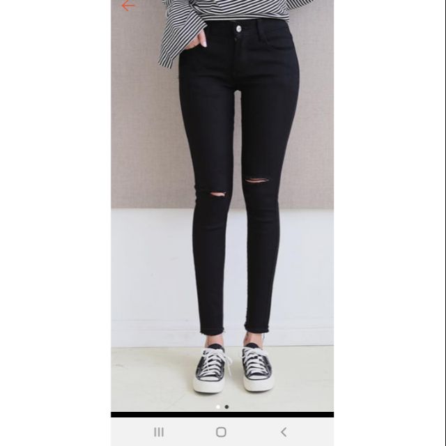 Quần kaki co giãn rách gối