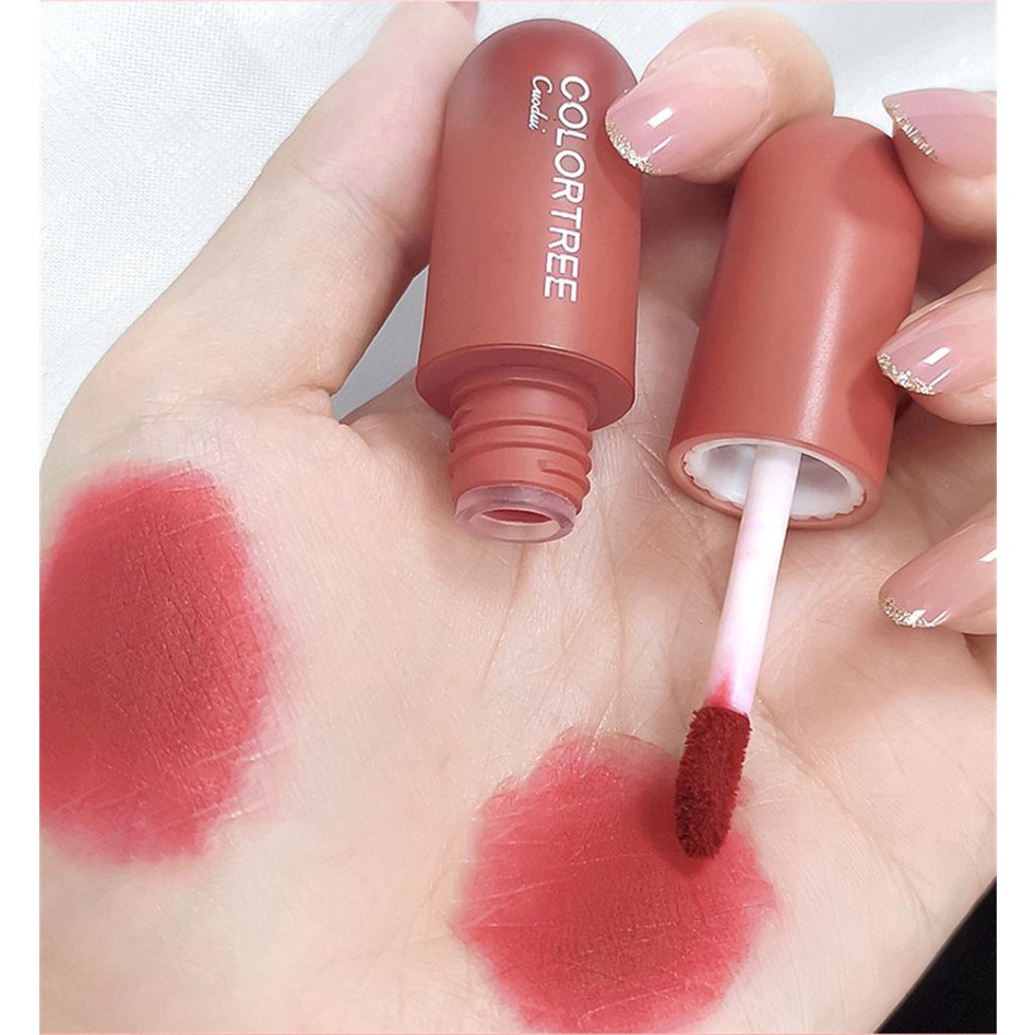 Sẵn sàng cổ Bông cảm thấy mềm mại sương Lip bùn nhung mờ không dính son bóng Không dễ dàng để phai COD